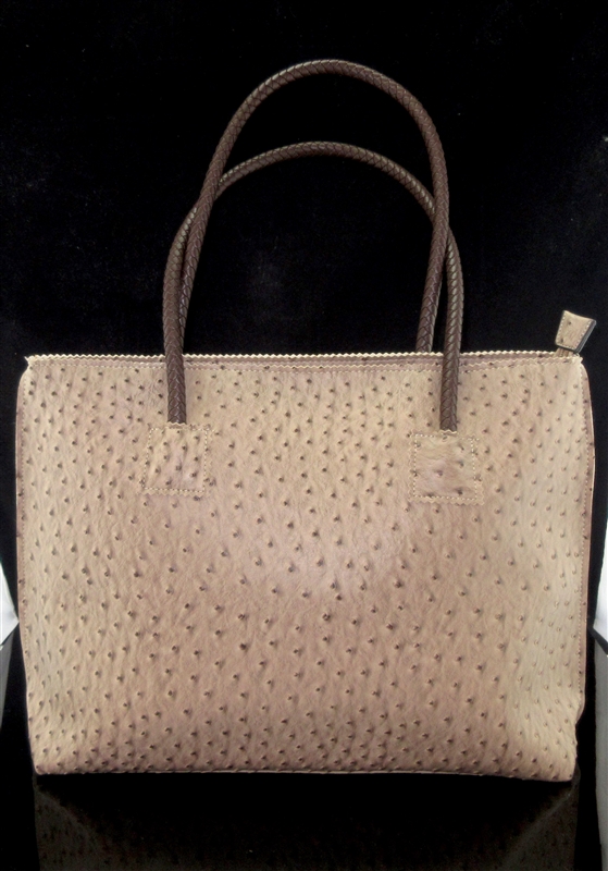 F001T TEXTURED TAUPE LARGE TOTE BAG