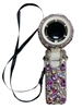 F05 PURPLE BIG STONE DIGITAL TALL FOLDING FAN