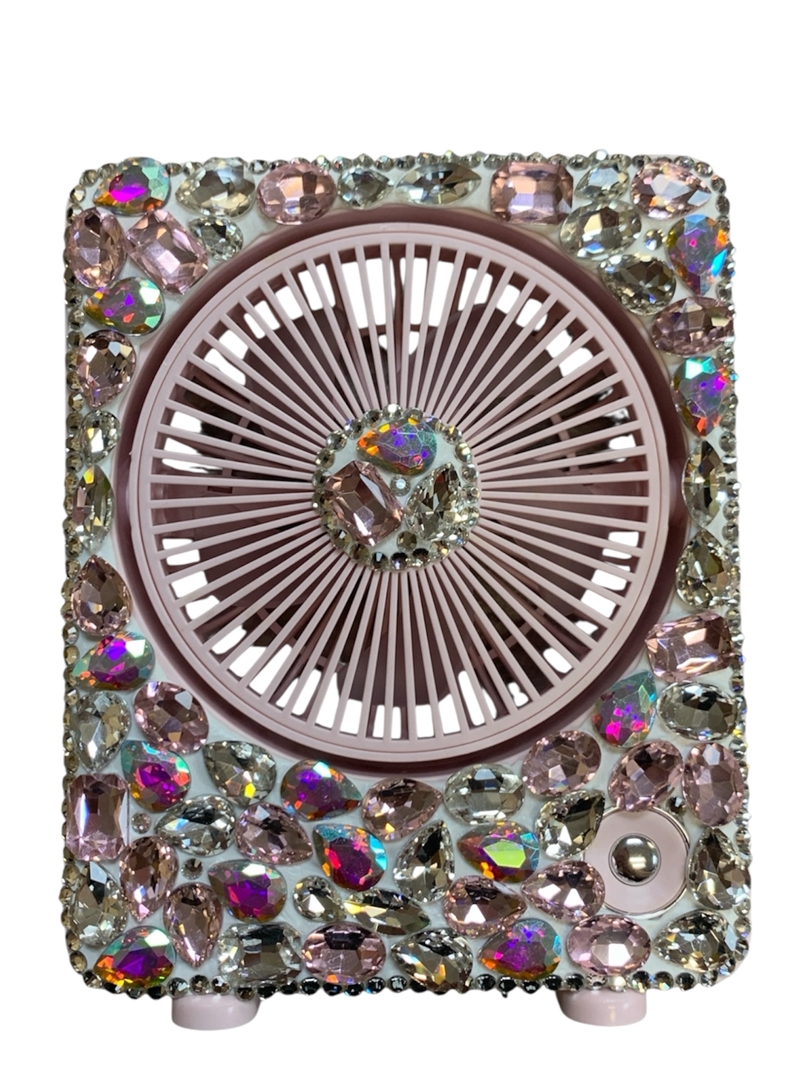 F10 PINK BIG STONE SQUARE FAN
