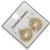 F295G  BAGUETTE CIRCLE EARRINGS