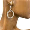 F607F  RHINESTONE HOOP EARRINGS