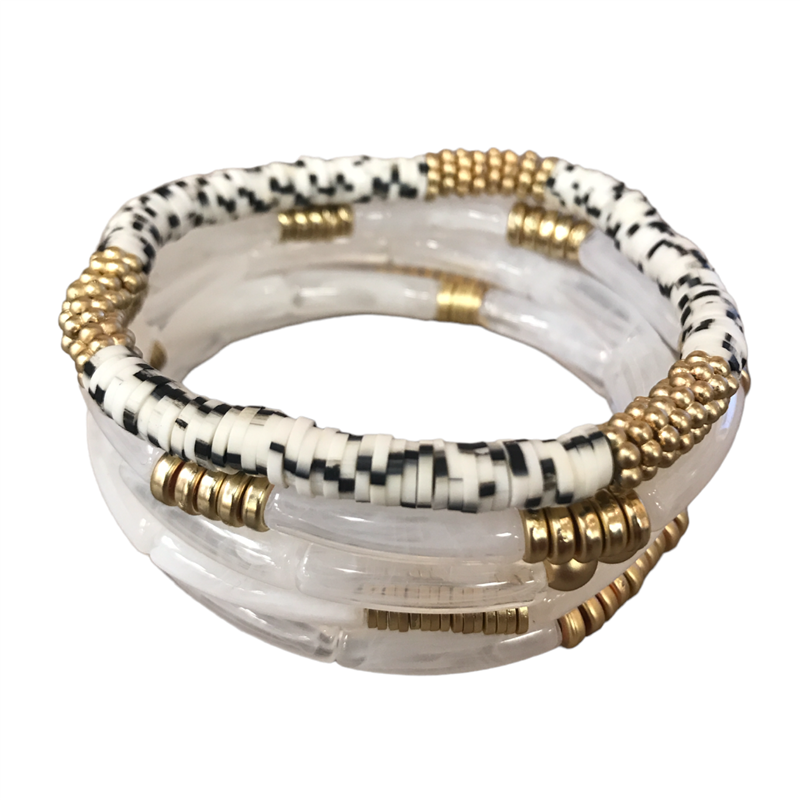 FB2907 ACRYLIC MULTI LAYERED BRACELET