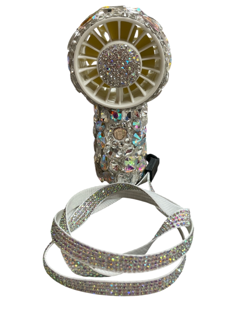 FC6623 AB CHUNKY STONE SMALL STRAP FAN