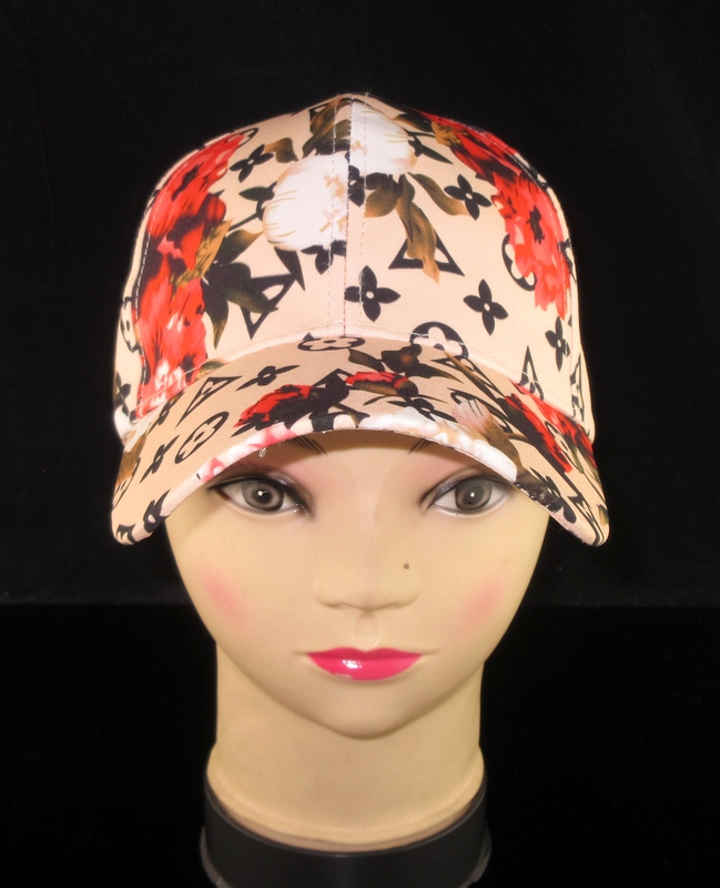 FCP096NT NATURAL MULTI FLOWERS HAT