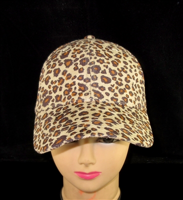 FCP100 BEIGE LEOPARD PRINT HAT