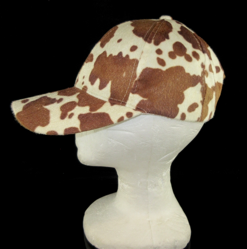FCP125IV BROWN AND IVORY COW PRINT HAT