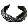 FD0474  BLACK & WHITE TWISTED FABRIC  HEADBAND