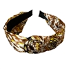 FD0478 BROWN &YELLOW TWISTED FABRIC  HEADBAND