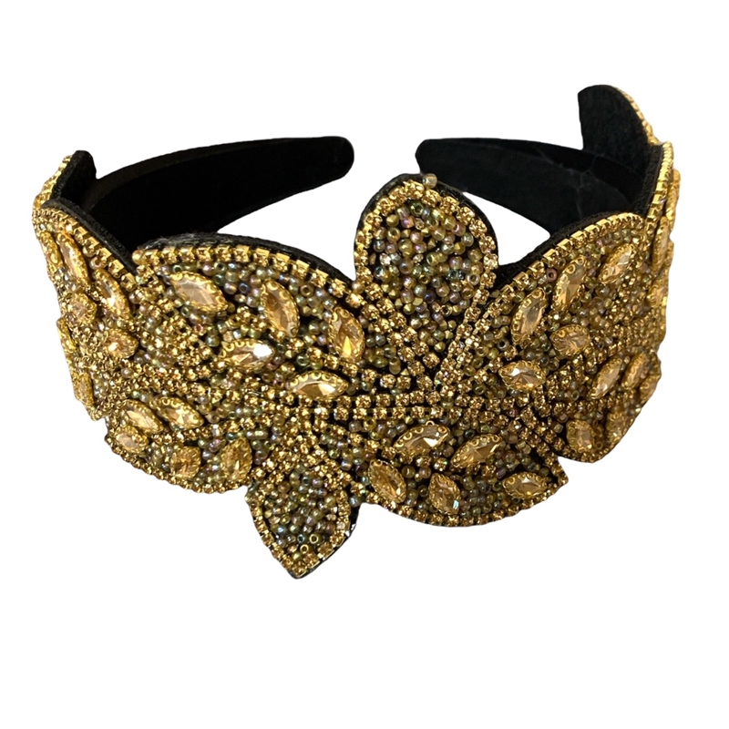 FD0619 CHAMPAGNE RHINESTONE HEADBAND