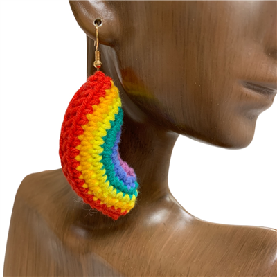 FER5657   RAINBOW   FABRIC EARRINGS