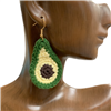 FER5659 AVOCADO FABRIC EARRINGS