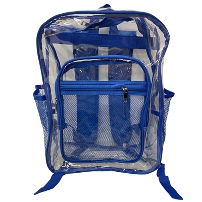 FG0001RB CLEAR ROYAL BLUE BACKPACK