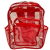 FG0001RD  CLEAR RED  BACKPACK