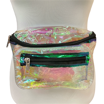 FG000IR CLEAR IRIDESCENT FANNY PACK