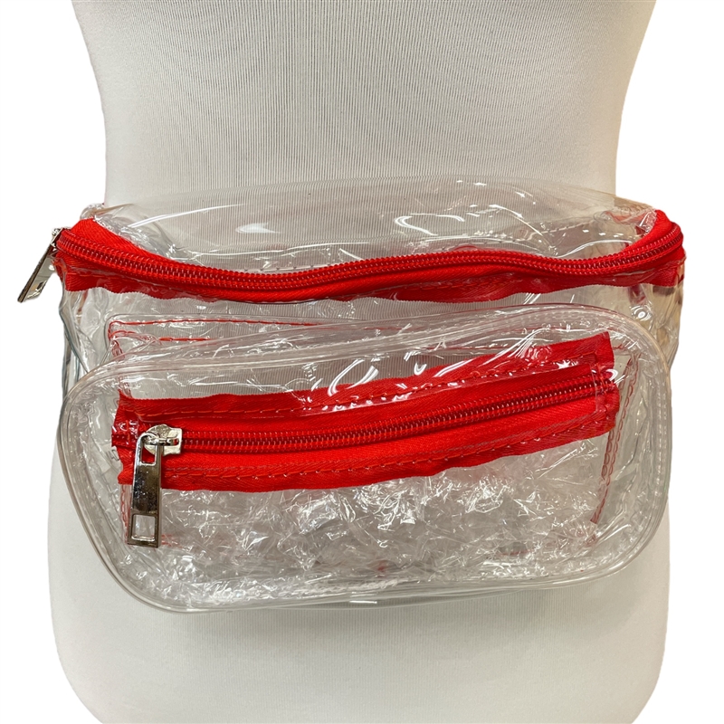 FG000RD CLEAR RED FANNY PACK