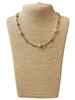 FN1161 ANTIQUE CHAIN PEARL BEADED SHORT NECKLACE
