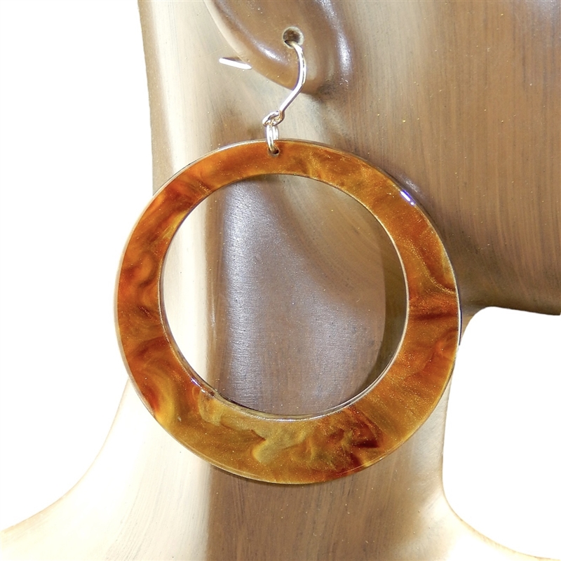 FTL-19 ACRYLIC OPEN CIRCLE EARRINGS