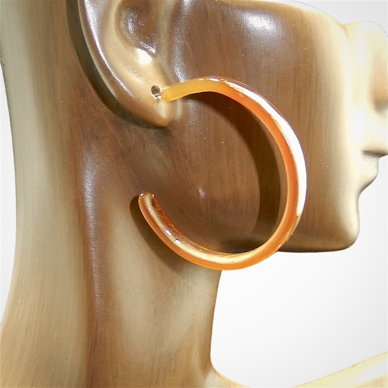 FTL-20 SMALL HOOP ACRYLIC EARRINGS