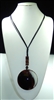 FTL-7 LARGE ACRYLIC CIRCLE PENDANT LONG NECKLACE