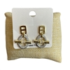 G01DR GOLD FILLED CUBIC ZIRCONIA SMALL OVAL STUD EARRINGS