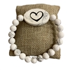 GB2644-4 WHITE HEART SEMI- PRECIOUS STONE BRACELET