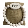 GB2648 LOVE WHITE SEMI- PRECIOUS STONE BRACELET