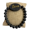 GB2648-1 LOVE BLACK SEMI-PRECIOUS STONE BRACELET