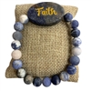 GB2649-2 FAITH BLUE SEMI-PRECIOUS STONE BRACELET