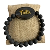 GB2649-6 FAITH BLACK SEMI-PRECIOUS STONE BRACELET