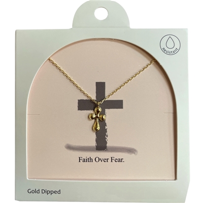 GDA5001N CROSS 18K GOLD DIPPED NECKLACE