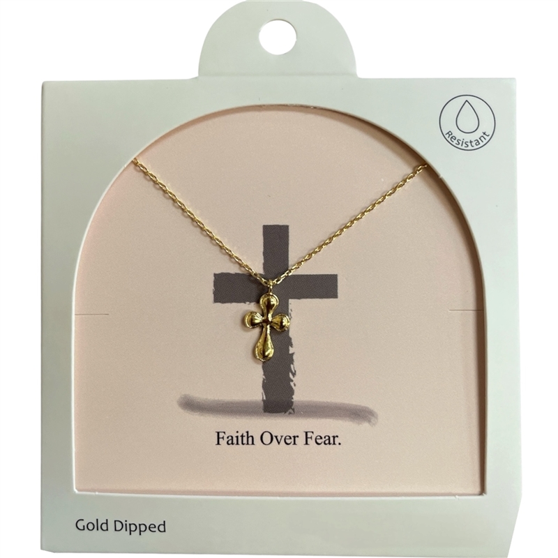 GDA5001N CROSS 18K GOLD DIPPED NECKLACE