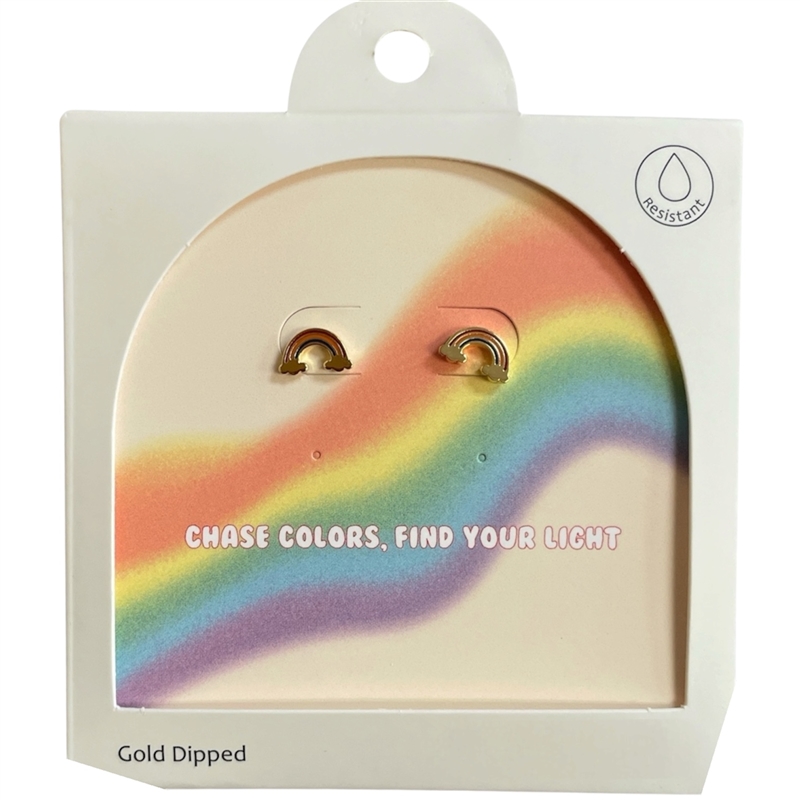 GDA5004E RAINBOW 18K GOLD DIPPED EARRINGS