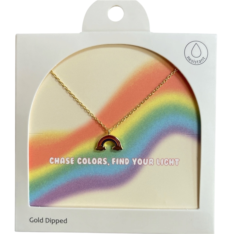 GDA5004N RAINBOW 18K GOLD DIPPED NECKLACE