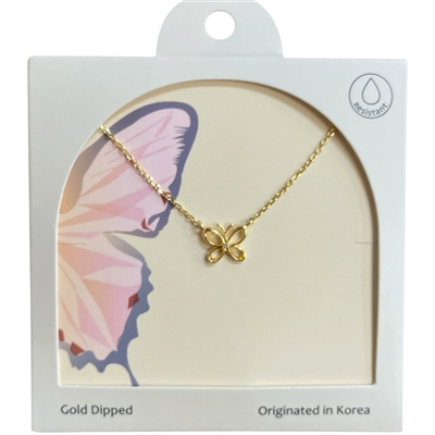 GDA5013N BUTTERFLY 18K GOLD DIPPED NECKLACE
