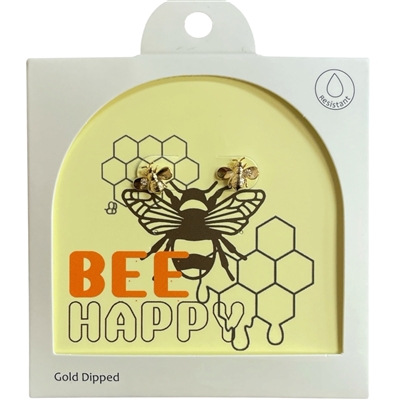 GDA5015E BEE 18K GOLD DIPPED EARRINGS