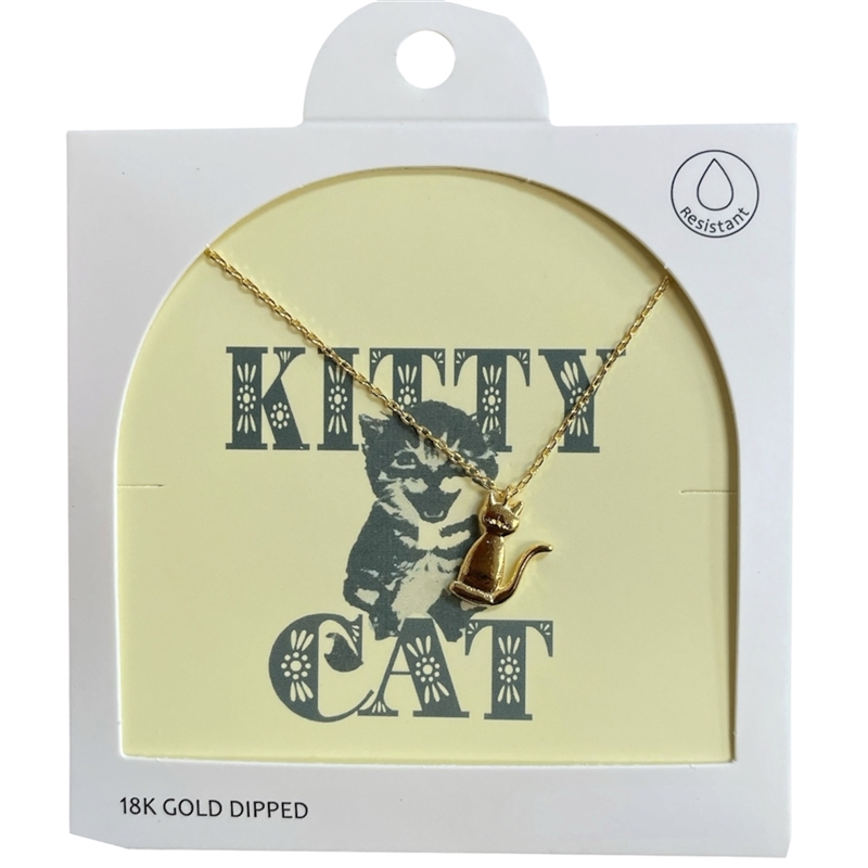 GDA5018N KITTEN 18K GOLD DIPPED NECKLACE