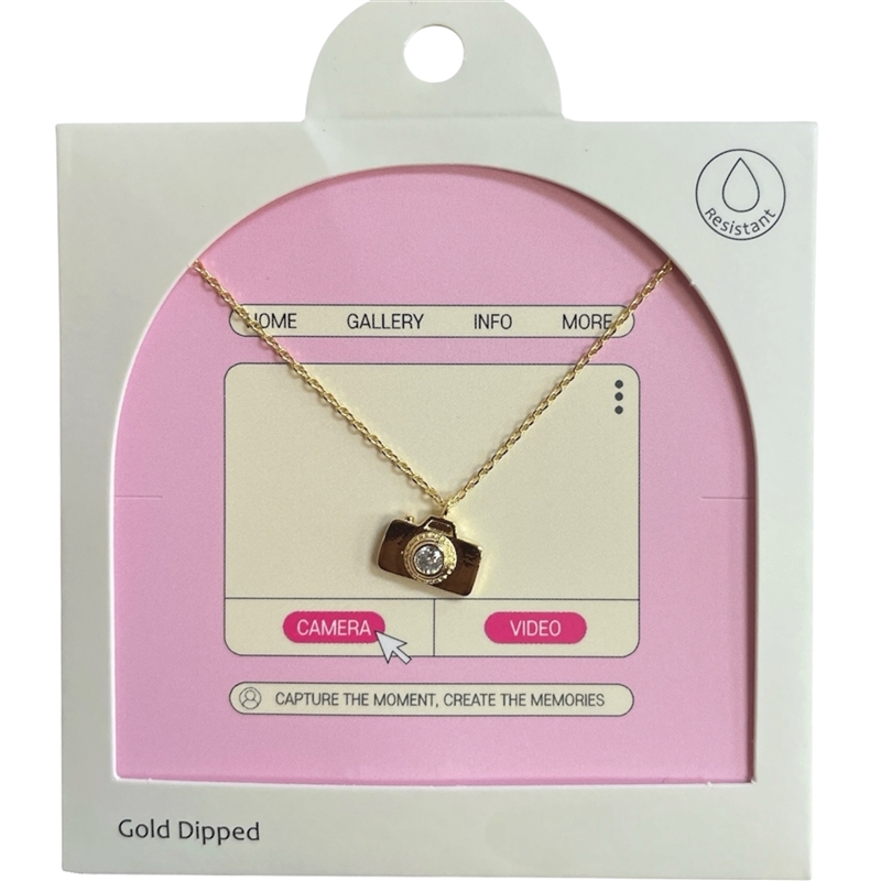 GDA5020N CAMERA 18K GOLD DIPPED NECKLACE