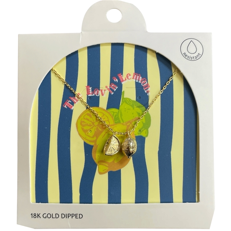 GDA5030N LEMONS 18K GOLD DIPPED NECKLACE