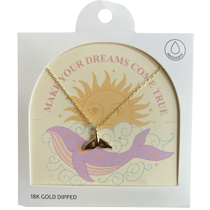 GDA5035N WHALE TAIL 18K GOLD DIPPED NECKLACE