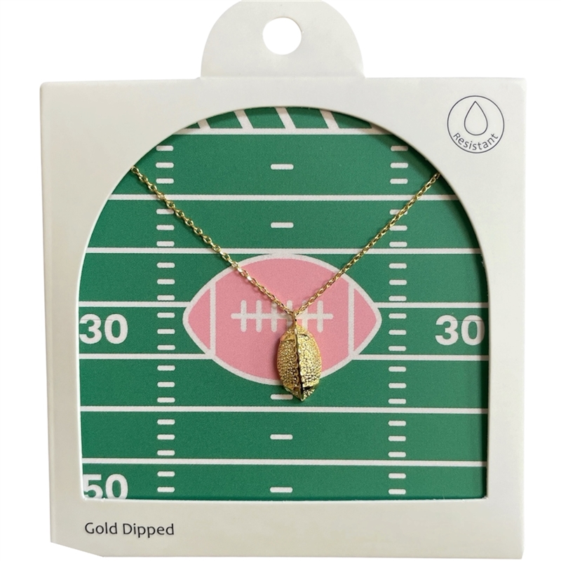 GDA5041N FOOTBALL 18K GOLD DIPPED NECKLACE