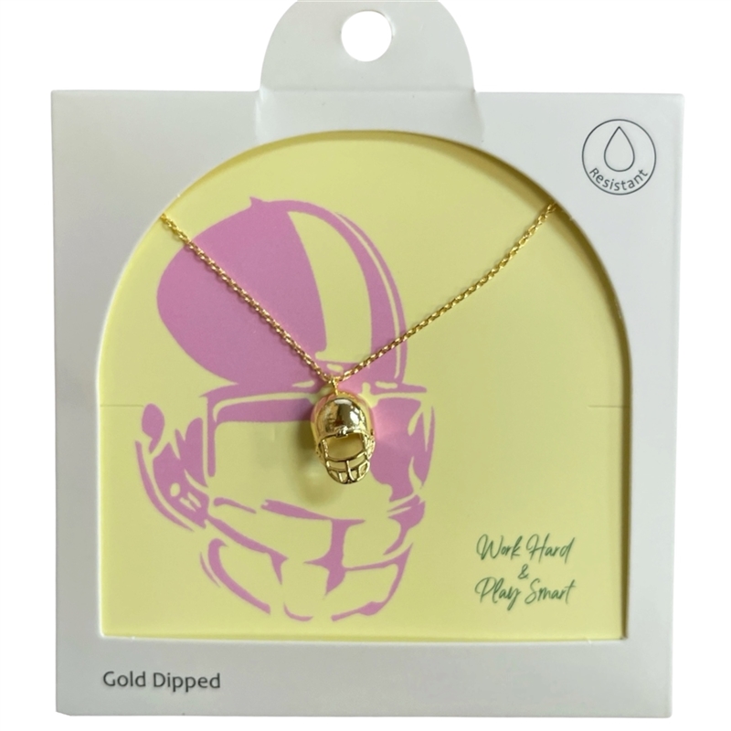 GDA5042N HEADGEAR 18K GOLD DIPPED NECKLACE