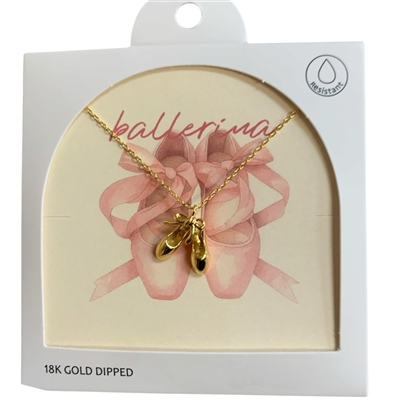 GDA5050N BALLERINA SHOES 18K GOLD DIPPED NECKLACE