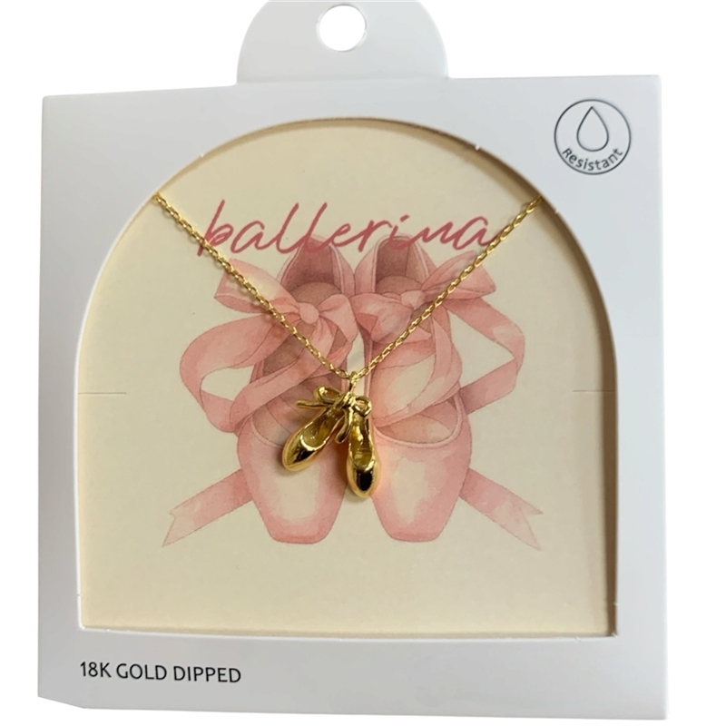 GDA5050N BALLERINA SHOES 18K GOLD DIPPED NECKLACE