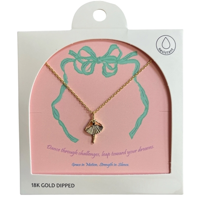 GDA5051N SEA SHELL 28K GOLD DIPPED NECKLACE