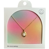 GDA5114N WHITE STONE 18K GOLD DIPPED NECKLACE