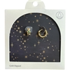 GDA5152E STONE HOOPS 18K GOLD DIPPED EARRINGS