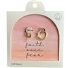 GDA5168E CROSS FAITH 18K GOLD DIPPED EARRINGS