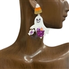 GE4339  ACRYLIC GHOST EARRINGS