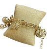GPB06 14K GOLD PLATED BELL CHARMS BRACELET
