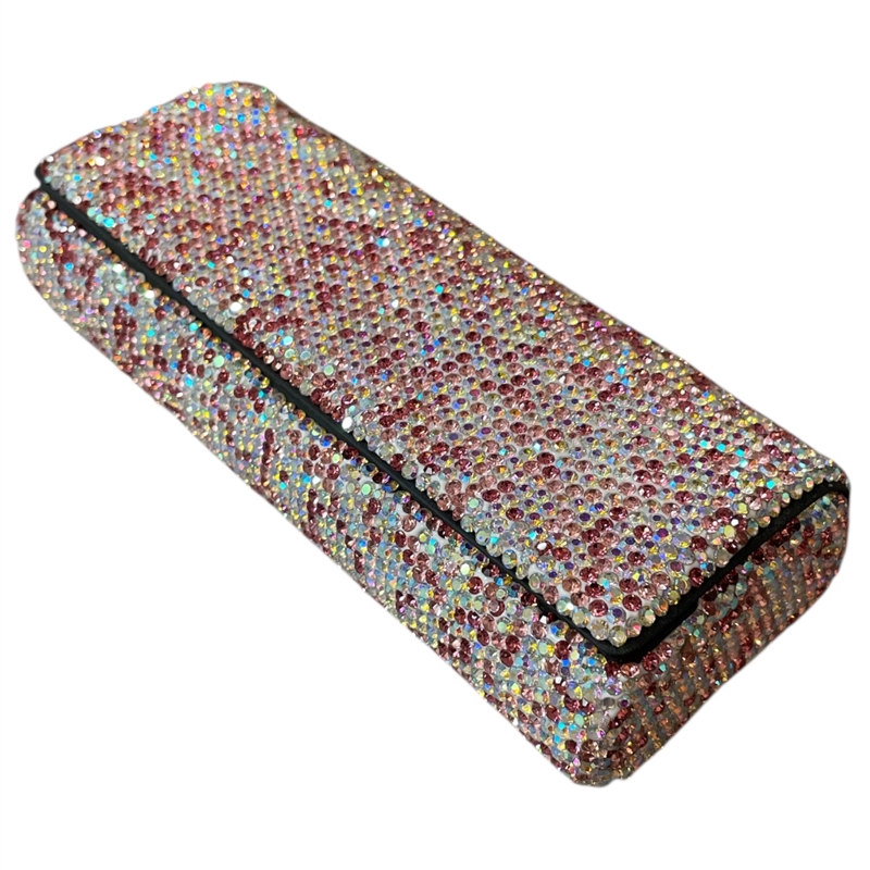 GS600PK PINK  RHINESTONES GLASSES CASE